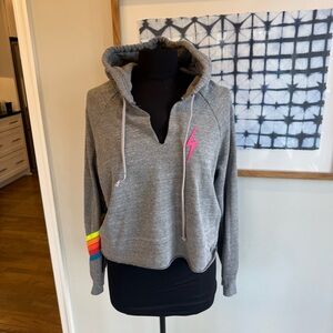 Aviator Nation Bolt Stitch 5 Crop Hoodie